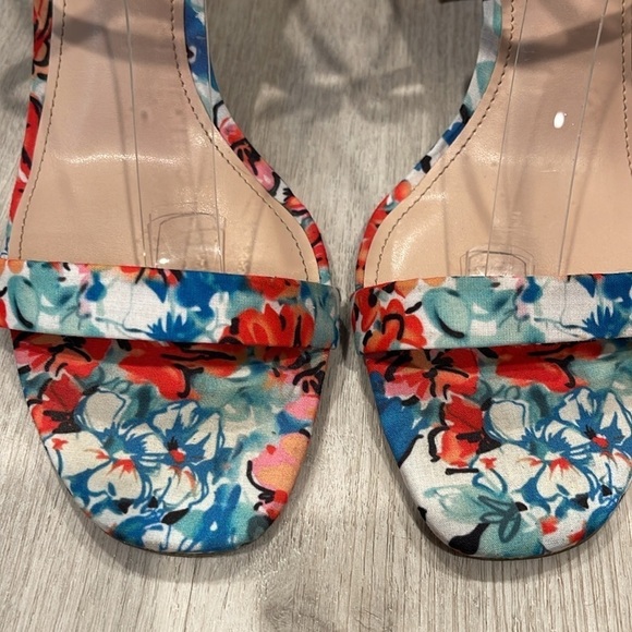 Kelly & Katie Daton Colourful Floral Fabric Strappy Sandals Block Heel 9.5 - Picture 6 of 10